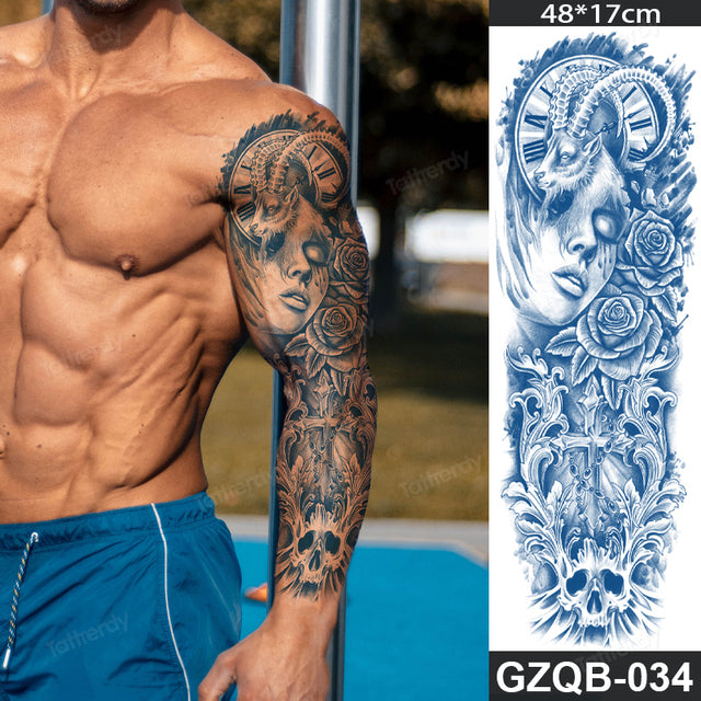 Long Lasting Full Arm Sleeve Tattoo Sticker - Image 23