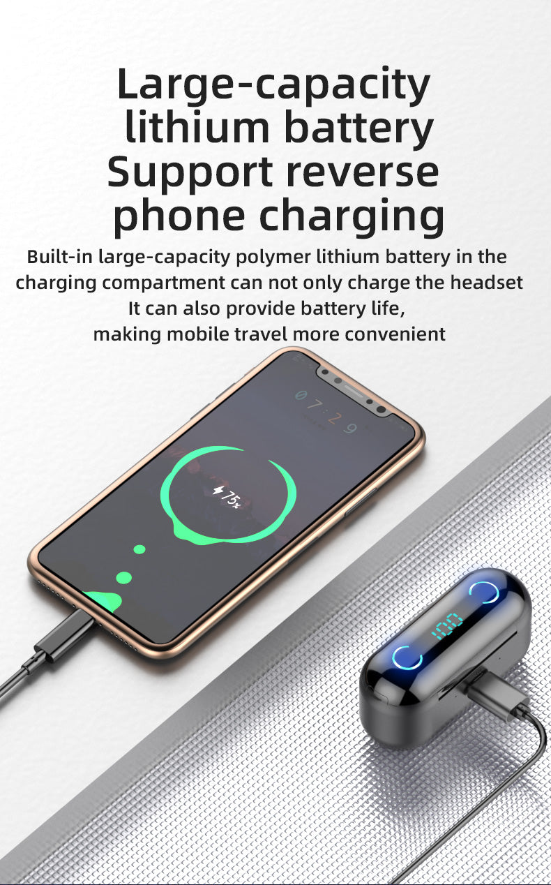 Wireless Ultimate Headset with 2000mAh Powerbank Case - Image 6