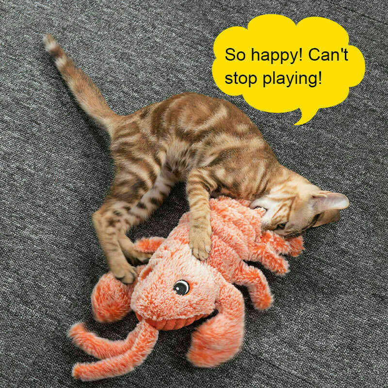 Cat Floppy Interactive Lobster Plush Toy