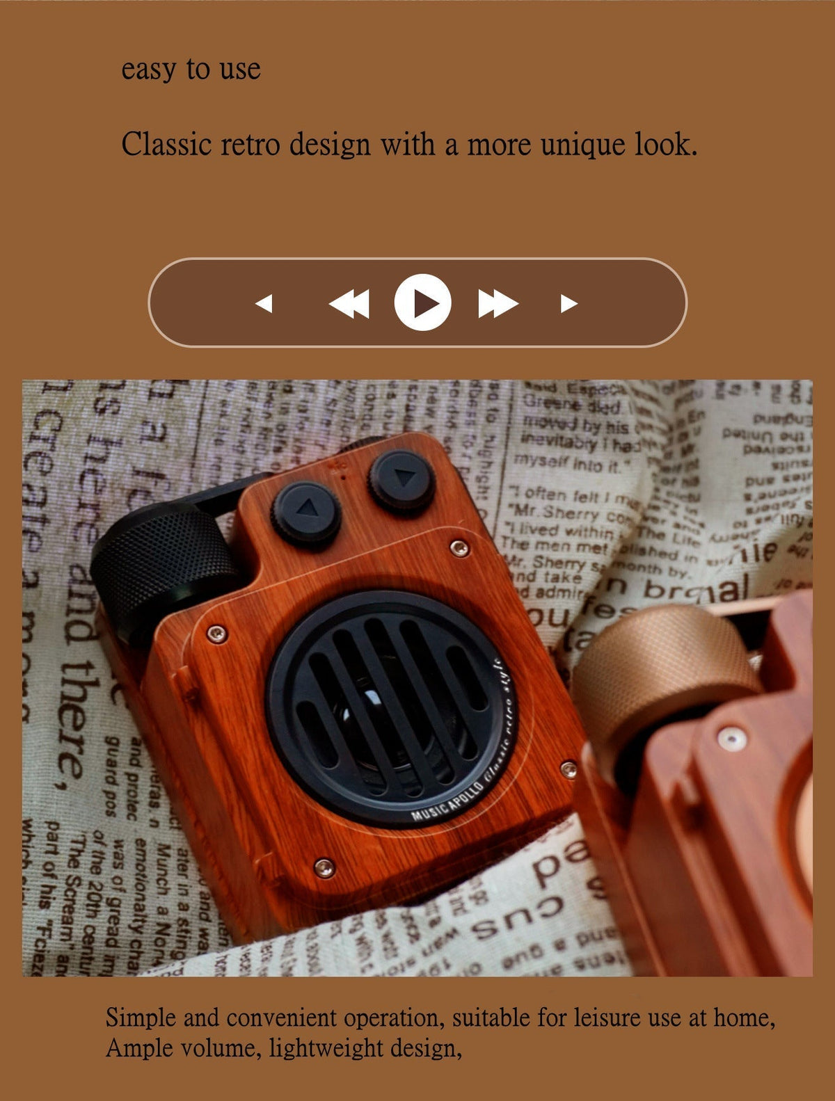 American Style Retro Bluetooth Radio Speaker