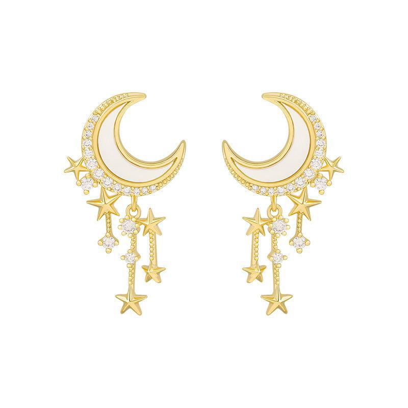 Korean Style Moon Star Earrings - Image 6