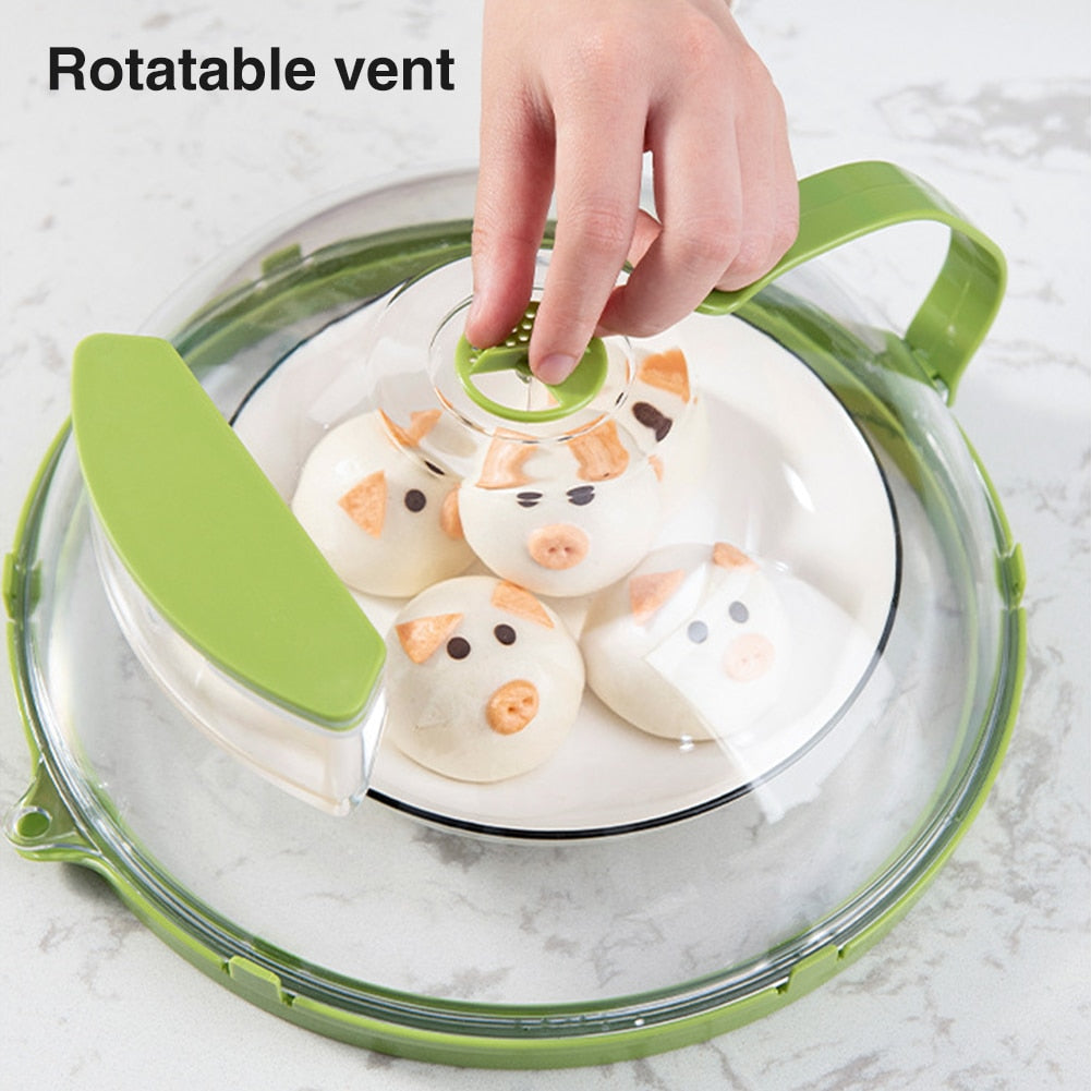 Adjustable Vent Transparent Microwave Cover Lid