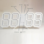 3D LED Modern Digital Alarm Wall Clock