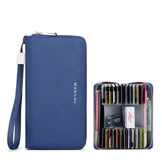 RFID Blocking Large Leather Women Wallet