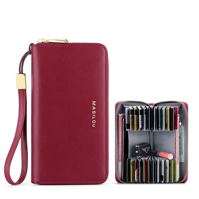 RFID Blocking Large Leather Women Wallet - Image 14