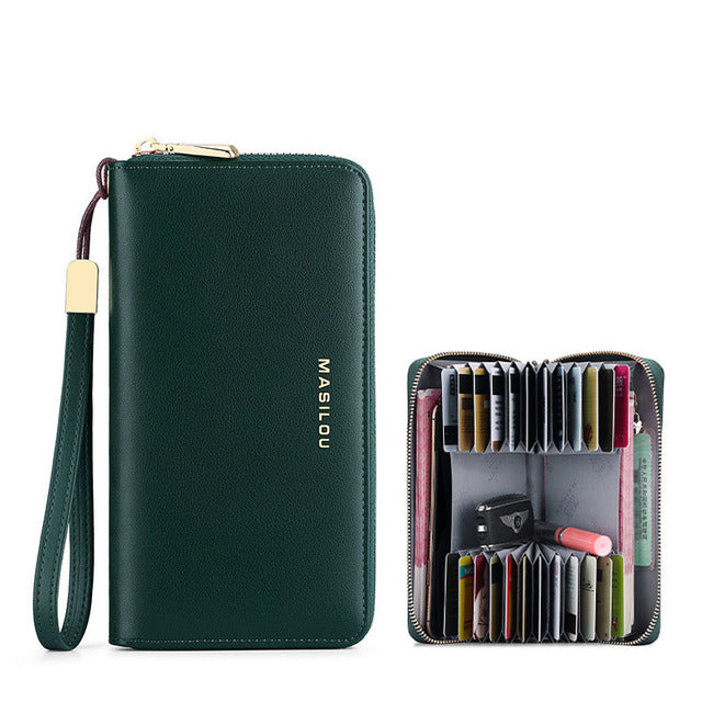 RFID Blocking Large Leather Women Wallet - Image 6