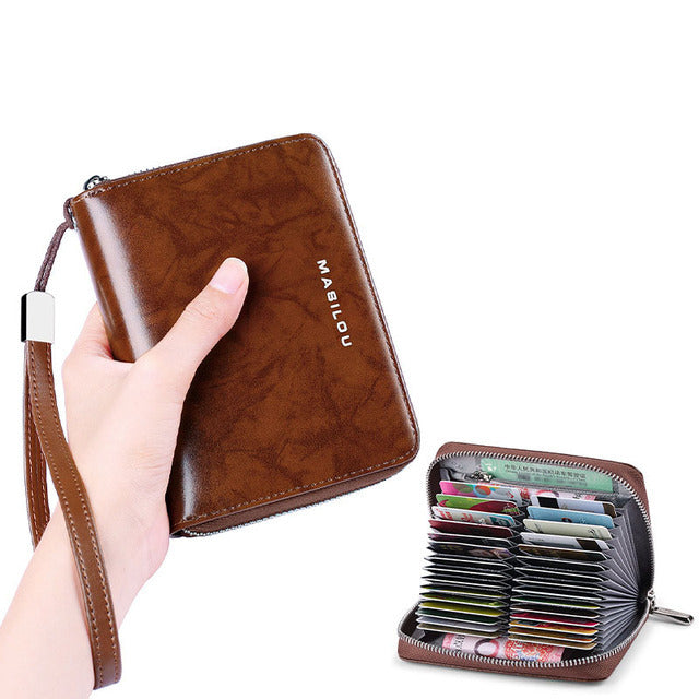 RFID Blocking Large Leather Women Wallet