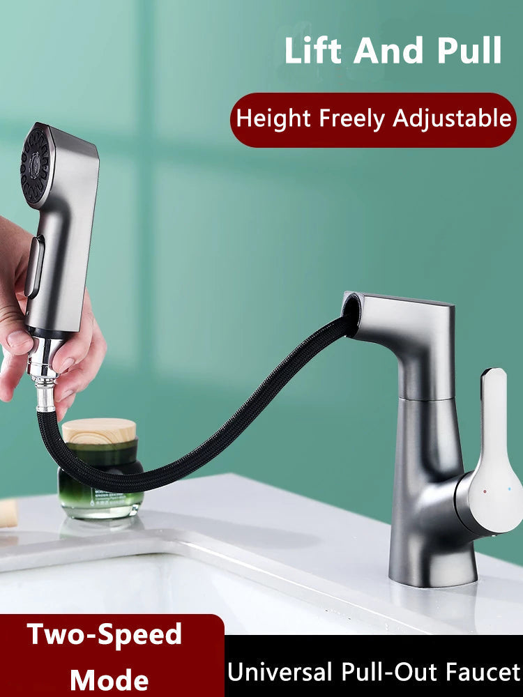 Modern Bathroom Telescopic Basin Waterfall Faucet - Image 6