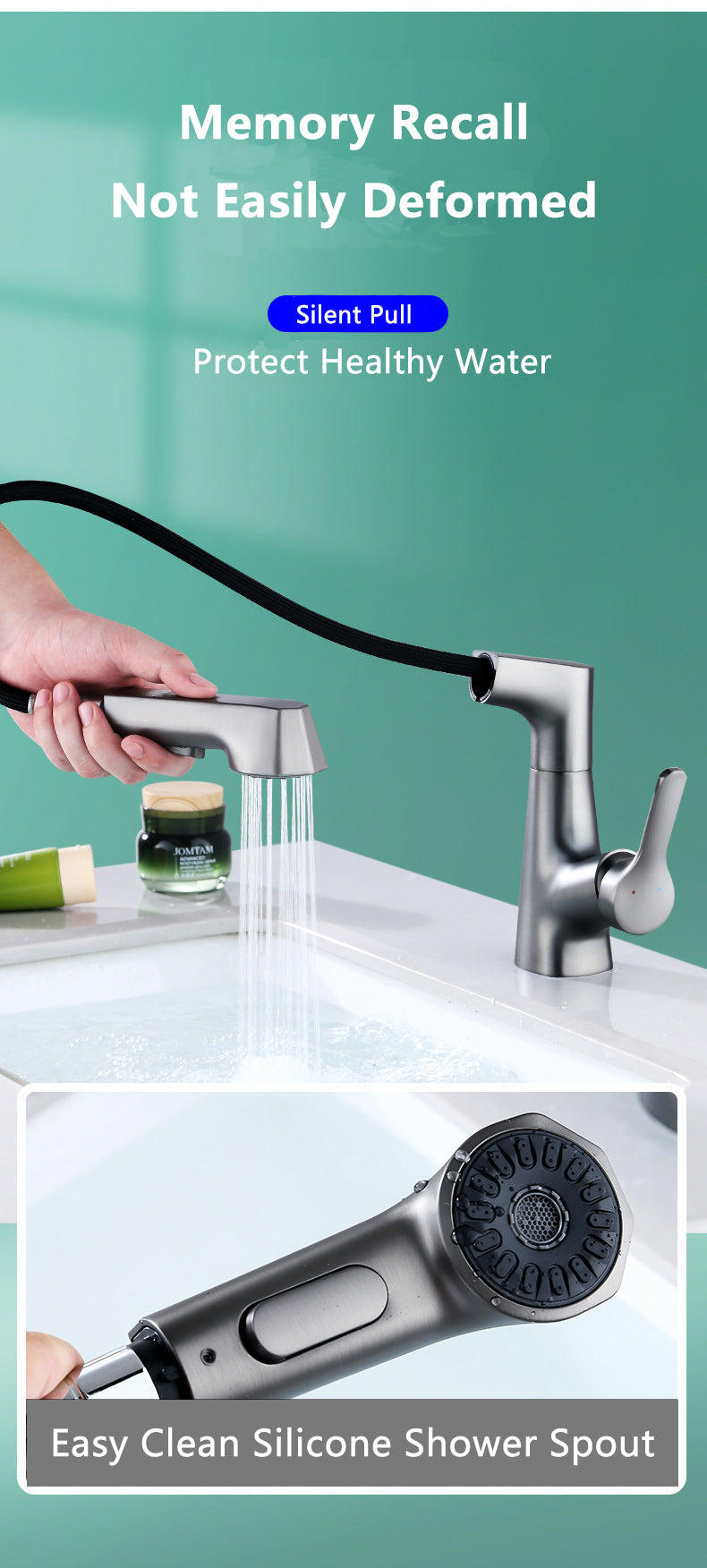 Modern Bathroom Telescopic Basin Waterfall Faucet - Image 4
