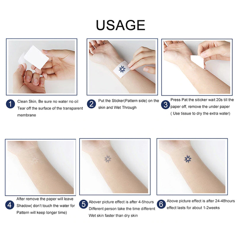 Blooming Flower Orchid Semi-Permanent Temporary Tattoo - Image 2