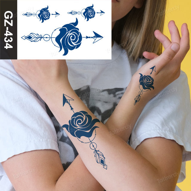 Blooming Flower Orchid Semi-Permanent Temporary Tattoo - Image 41