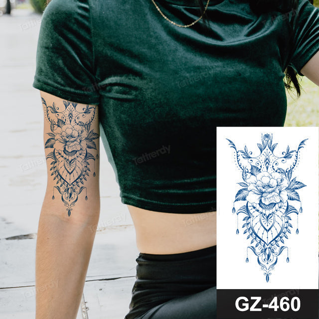 Blooming Flower Orchid Semi-Permanent Temporary Tattoo - Image 7
