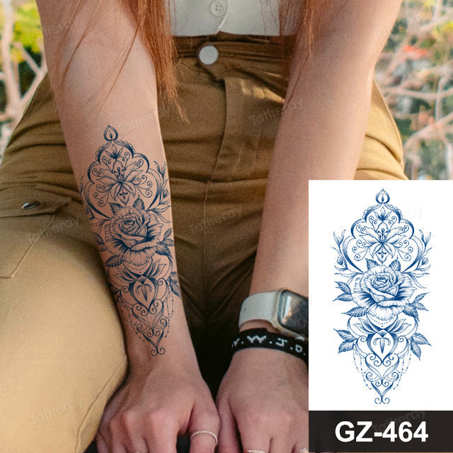 Blooming Flower Orchid Semi-Permanent Temporary Tattoo