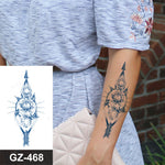 Blooming Flower Orchid Semi-Permanent Temporary Tattoo