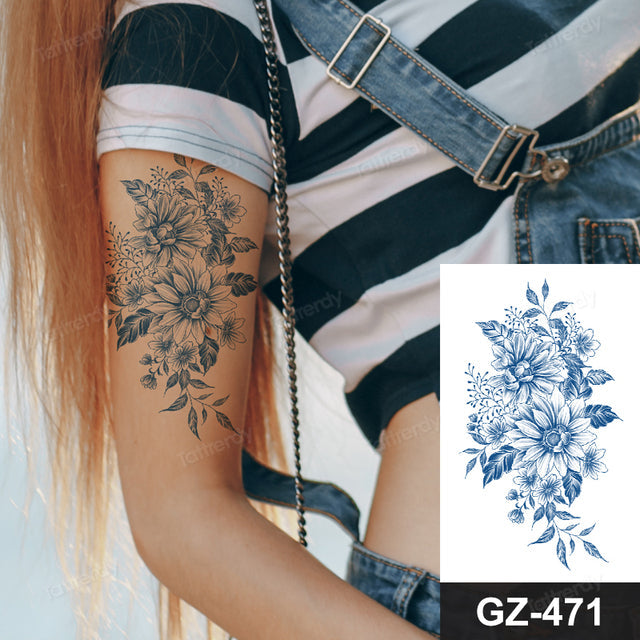 Blooming Flower Orchid Semi-Permanent Temporary Tattoo - Image 24