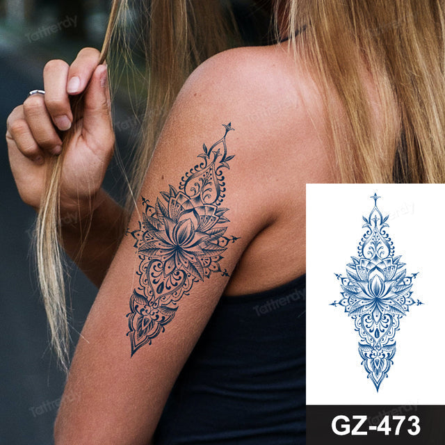 Blooming Flower Orchid Semi-Permanent Temporary Tattoo - Image 21