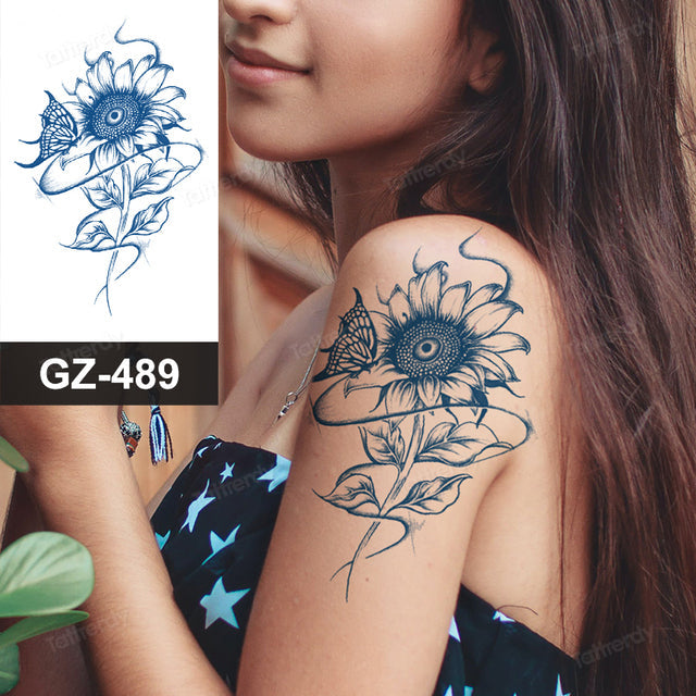 Blooming Flower Orchid Semi-Permanent Temporary Tattoo - Image 16