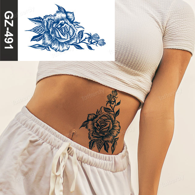 Blooming Flower Orchid Semi-Permanent Temporary Tattoo - Image 6