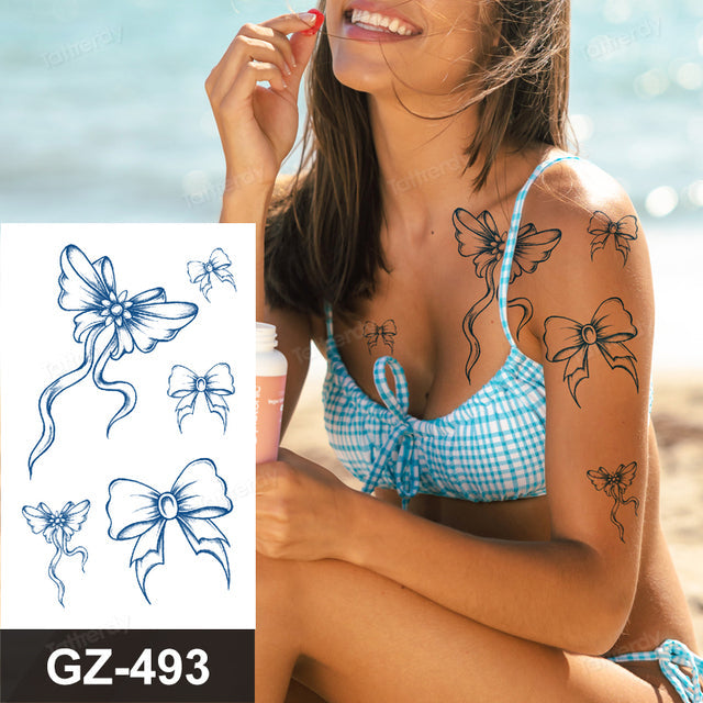 Blooming Flower Orchid Semi-Permanent Temporary Tattoo - Image 43