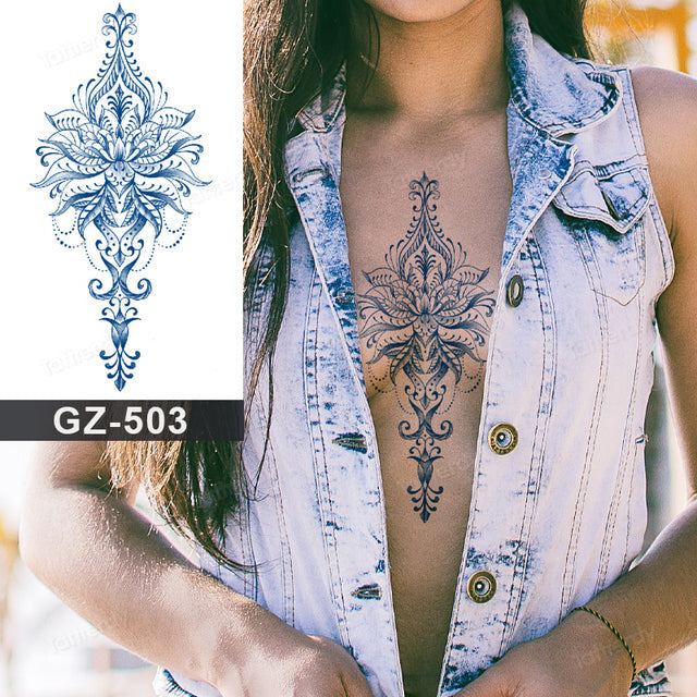 Blooming Flower Orchid Semi-Permanent Temporary Tattoo - Image 38