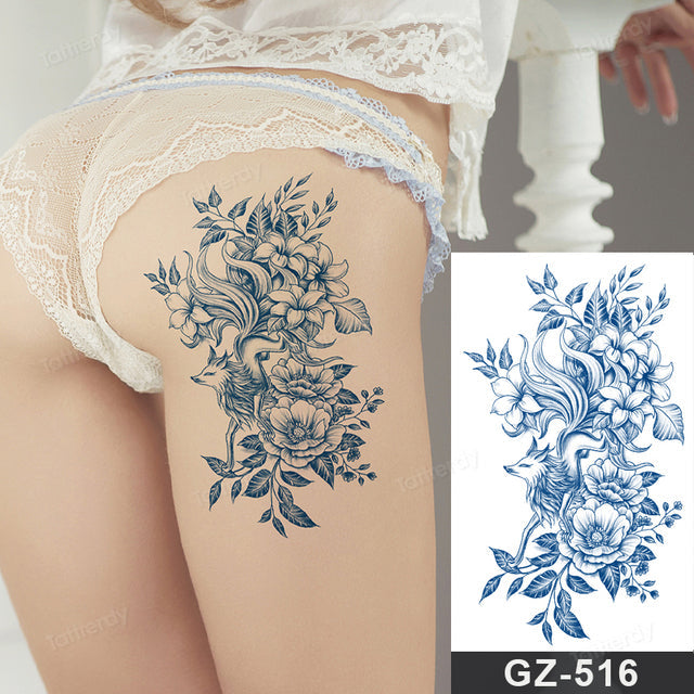 Blooming Flower Orchid Semi-Permanent Temporary Tattoo - Image 48