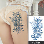 Blooming Flower Orchid Semi-Permanent Temporary Tattoo