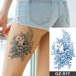 Blooming Flower Orchid Semi-Permanent Temporary Tattoo