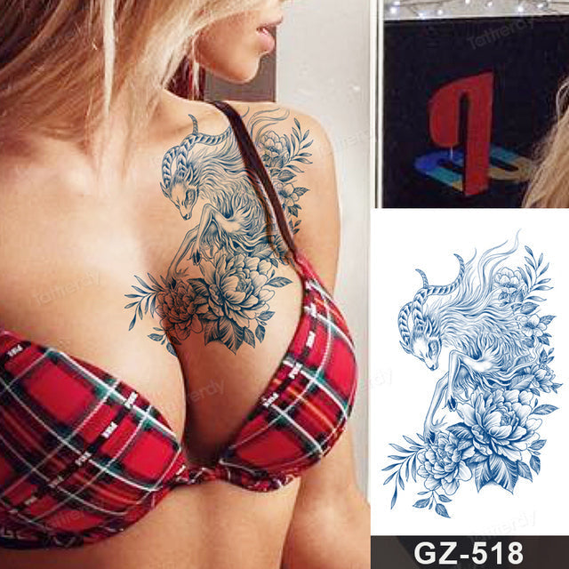 Blooming Flower Orchid Semi-Permanent Temporary Tattoo - Image 53