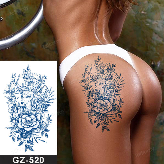Blooming Flower Orchid Semi-Permanent Temporary Tattoo - Image 20