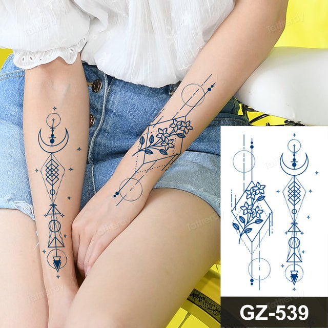 Blooming Flower Orchid Semi-Permanent Temporary Tattoo - Image 27