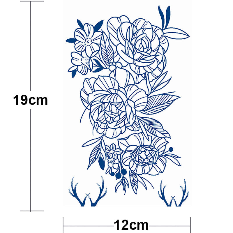 Butterfly Flower Lotus Semi-Permanent Temporary Tattoo - Image 12