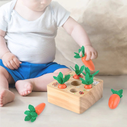 Carrot Picking Wooden Kids Educational Game Toy - Image 0