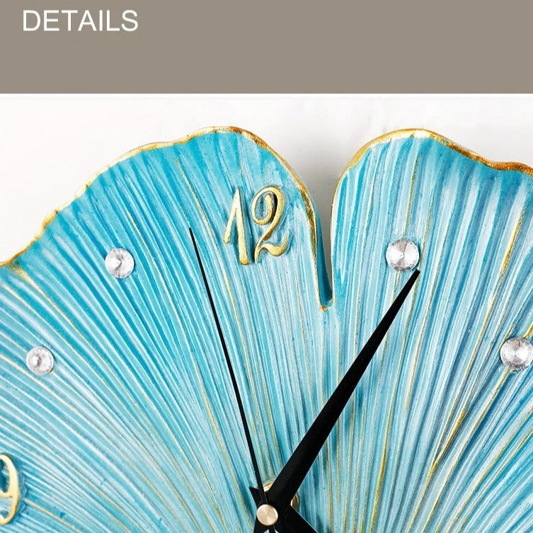 Elegant Leaf Wall Silent Clock - Image 2
