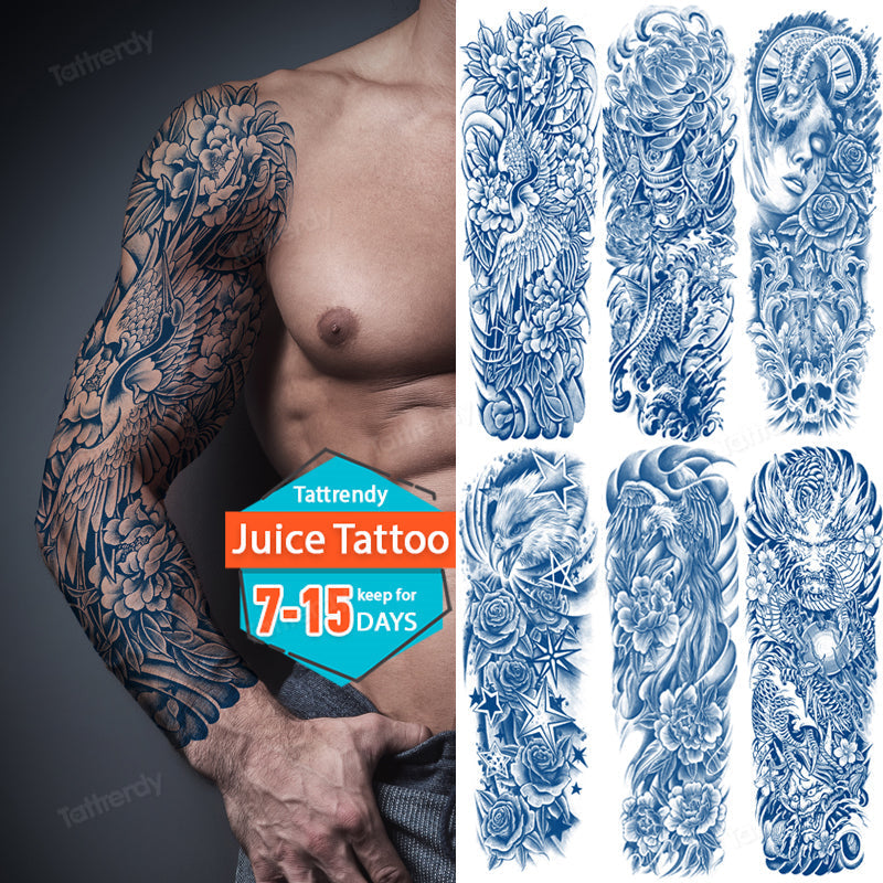 Ethnic Long Sleeve Semi-Permanent Temporary Tattoo - Image 2