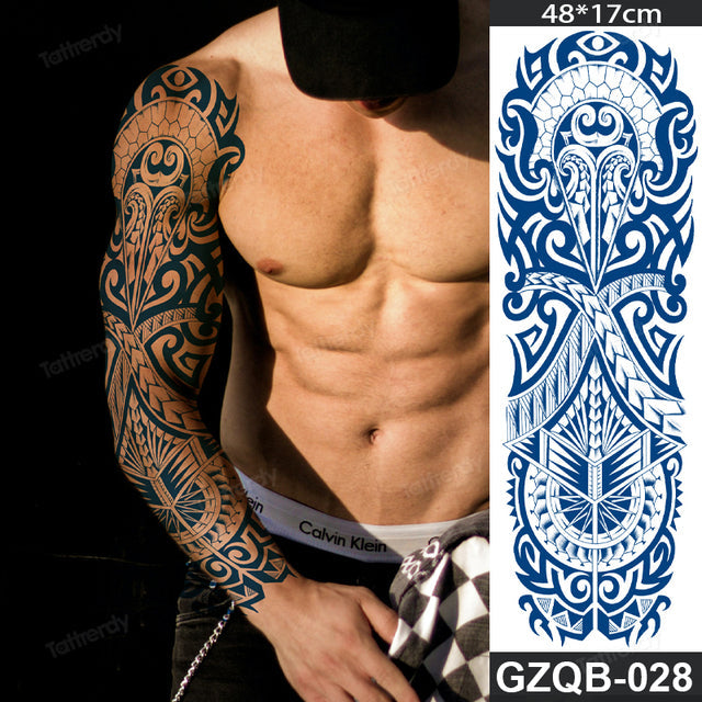 Ethnic Long Sleeve Semi-Permanent Temporary Tattoo