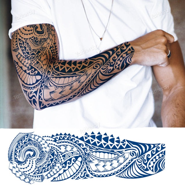 Ethnic Long Sleeve Semi-Permanent Temporary Tattoo