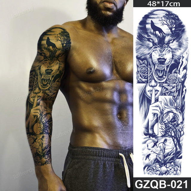 Life Meaning Full Sleeve Semi-Permanent Tattoo - Image 11