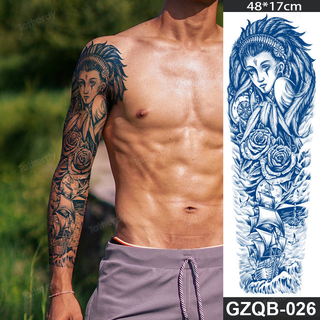 Life Meaning Full Sleeve Semi-Permanent Tattoo - Image 13