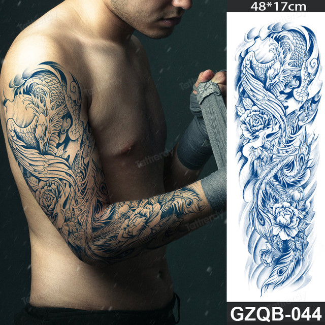 Life Meaning Full Sleeve Semi-Permanent Tattoo - Image 32