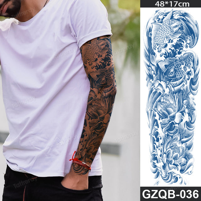Life Meaning Full Sleeve Semi-Permanent Tattoo - Image 5