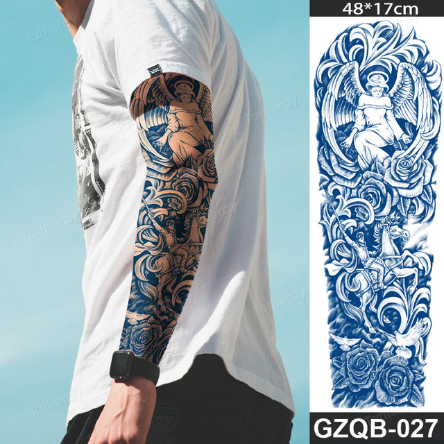 Life Meaning Full Sleeve Semi-Permanent Tattoo - Image 4