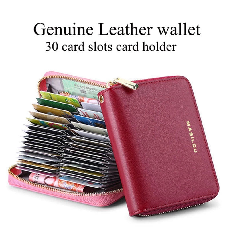 RFID Blocking Large Leather Women Wallet