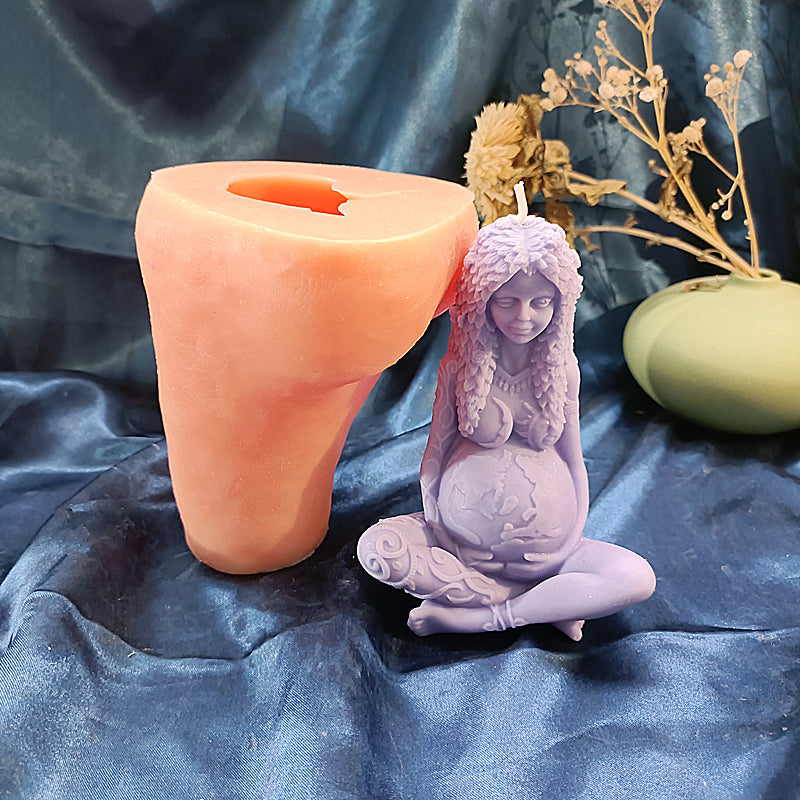 Handmade Mother Earth Candle Mold