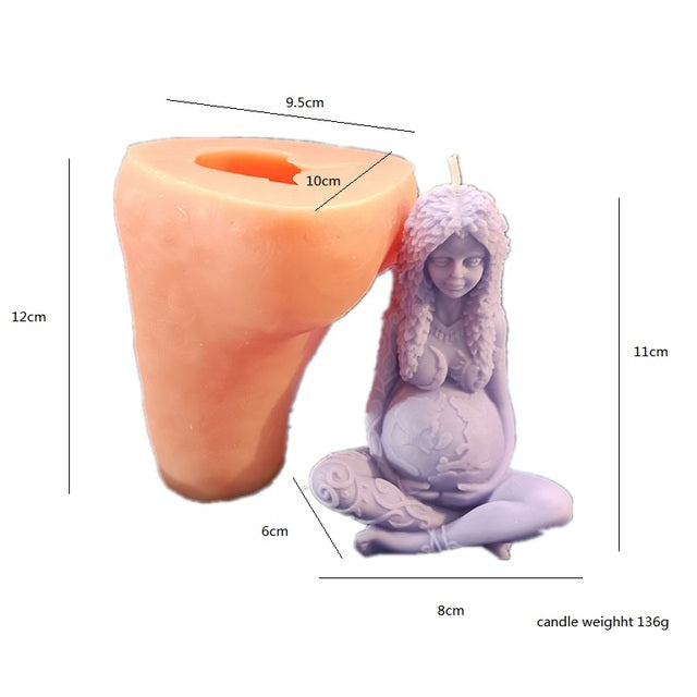 Handmade Mother Earth Candle Mold - Image 2