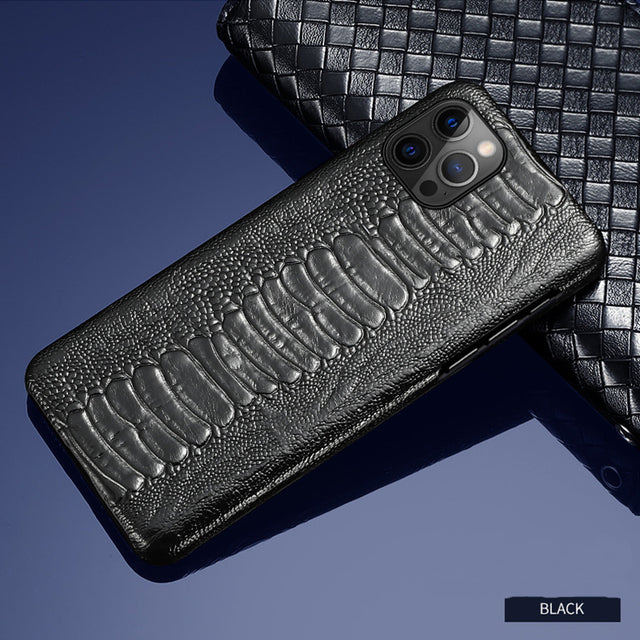 Luxury Real Ostrich Shock-Protection Breathable iPhone Cases - Image 4
