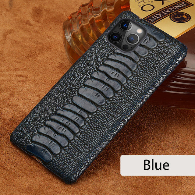 Luxury Real Ostrich Shock-Protection Breathable iPhone Cases - Image 5
