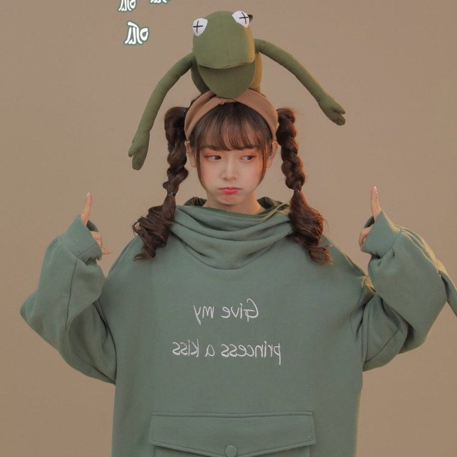 Japanese Style Long Sleeve Frog Hoodie - Image 5