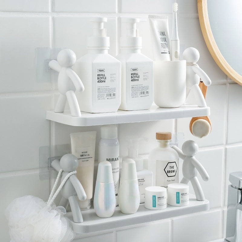 Punch-Free Human Figure Bathroom Shelf