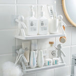 Punch-Free Human Figure Bathroom Shelf