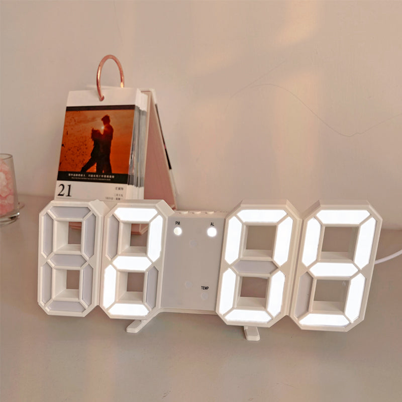 3D LED Modern Digital Alarm Wall Clock